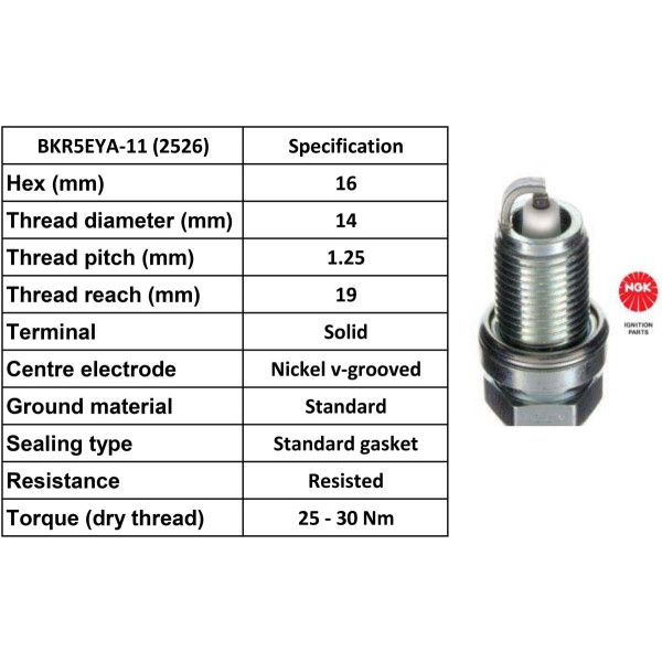 NGK NGK Spark Plug BKR5EYA-11 Plugs [Box 10]